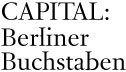 Capital Berliner Buchstaben